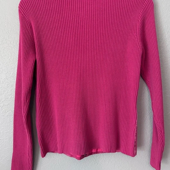 Escapade Studded Suede Knit Pink Jacket Sweater Size M - Picture 9 of 15